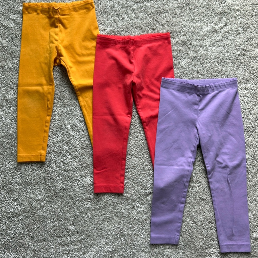 Tea Collection Yellow, Red, and Purple Kids Leggings